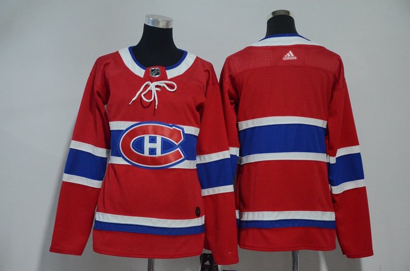 2018 Women Montreal Canadiens Blank Jersey Red