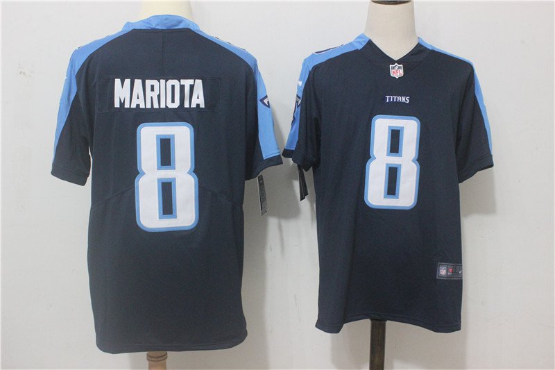 Men's Tennessee Titans #8 Marcus Mariota Salute to Service football jersey Navy