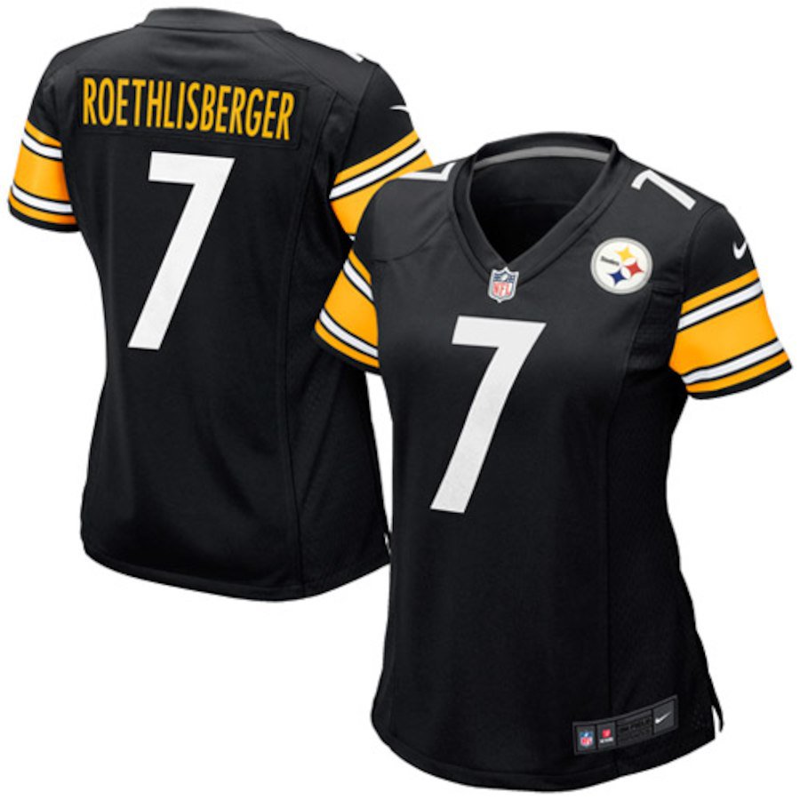 Women Pittsburgh Steelers #7 Ben Roethlisberger Football Limited Jersey Black