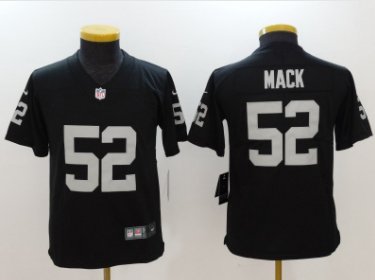 Youth Oakland Raiders 52# Khalil Mack stitched jersey black