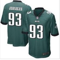 Men Philadelphia Eagles #93 Timmy Jernigan game jersey green