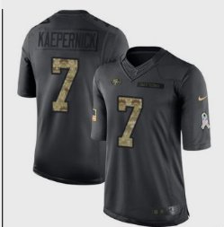 Men's San Francisco 49ers #7 Colin Kaepernick Olive Camo Jersey Salute To Service