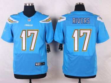 Men's Charges #17 Philip Rivers elite football jersey light blue