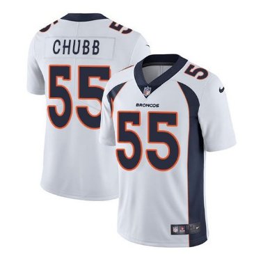 Men's Broncos #55 Bradley Chubb color rush Limited jersey white