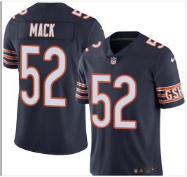 Men's Chicago bears 52 Khalil Mack color rush Limited jersey navy