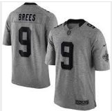 Men's New Orleans Saints #9 Drew Brees gridiron gray limited jersey