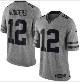 Men's packers 12 Aaron Rodgers gridiron gray Limited jersey