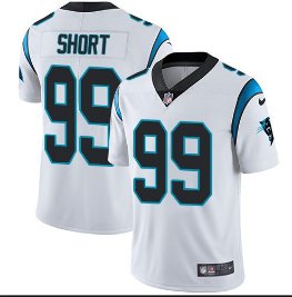 Mens Carolina Panthers #99 Kawann Short color rush Limited jersey white