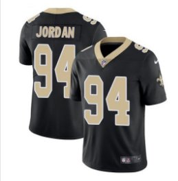 Men's New Orleans Saints #94 Cameron Jordan color rush Football jersey black