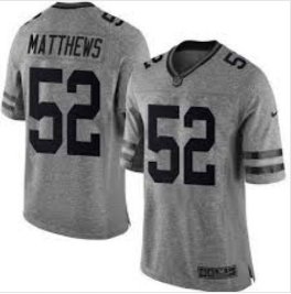 Mens Packers 52 Clay Matthews gridiron gray Limited jersey
