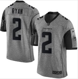 New Men's Falcons 2 Matt Ryan gridiron gray Limited jersey