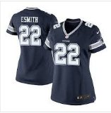 Women's Dallas Cowboys #22 Emmitt Smith Football jersey navy blue