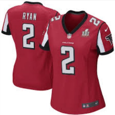 Women's Atlanta Falcons #2 Matt Ryan Red Limited football Jersey