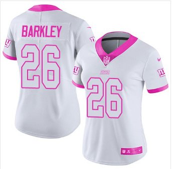 women's New York Giants #26 Saquon Barkley white fashion jersey