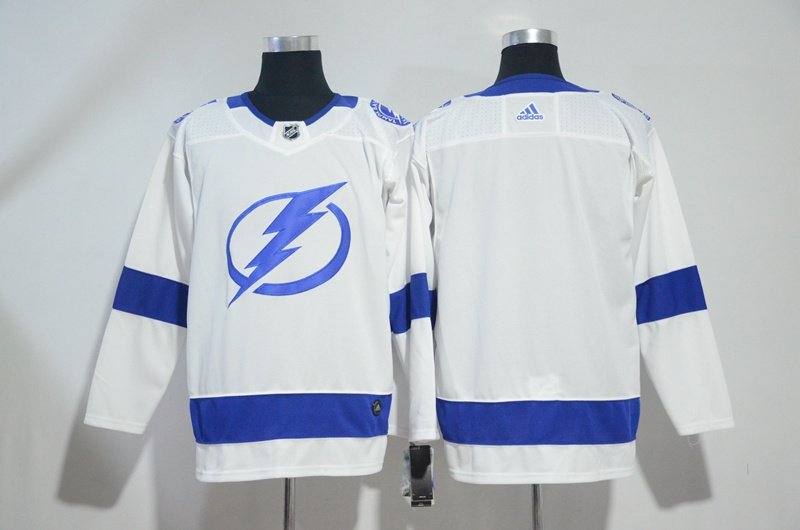 Mens Tampa Bay Lightning Blank Ice Hockey Jersey White