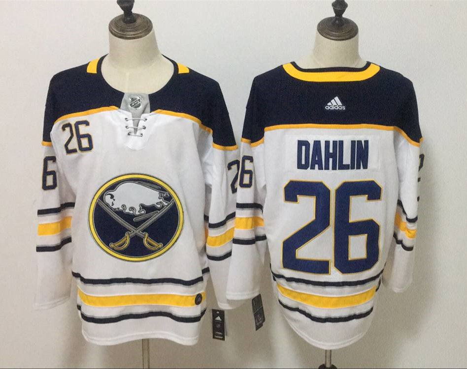 Mens Buffalo Sabres 26# Rasmus Dahlin Ice Hockey Jersey White