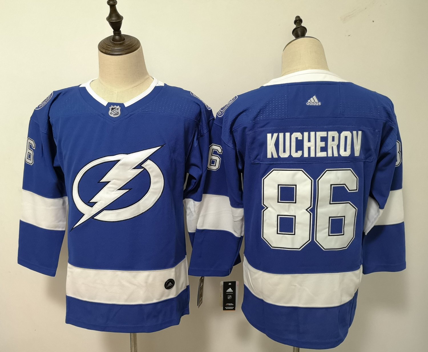Youth Tampa Bay Lightning 86# Nikita Kucherov Ice Hockey Jersey Blue