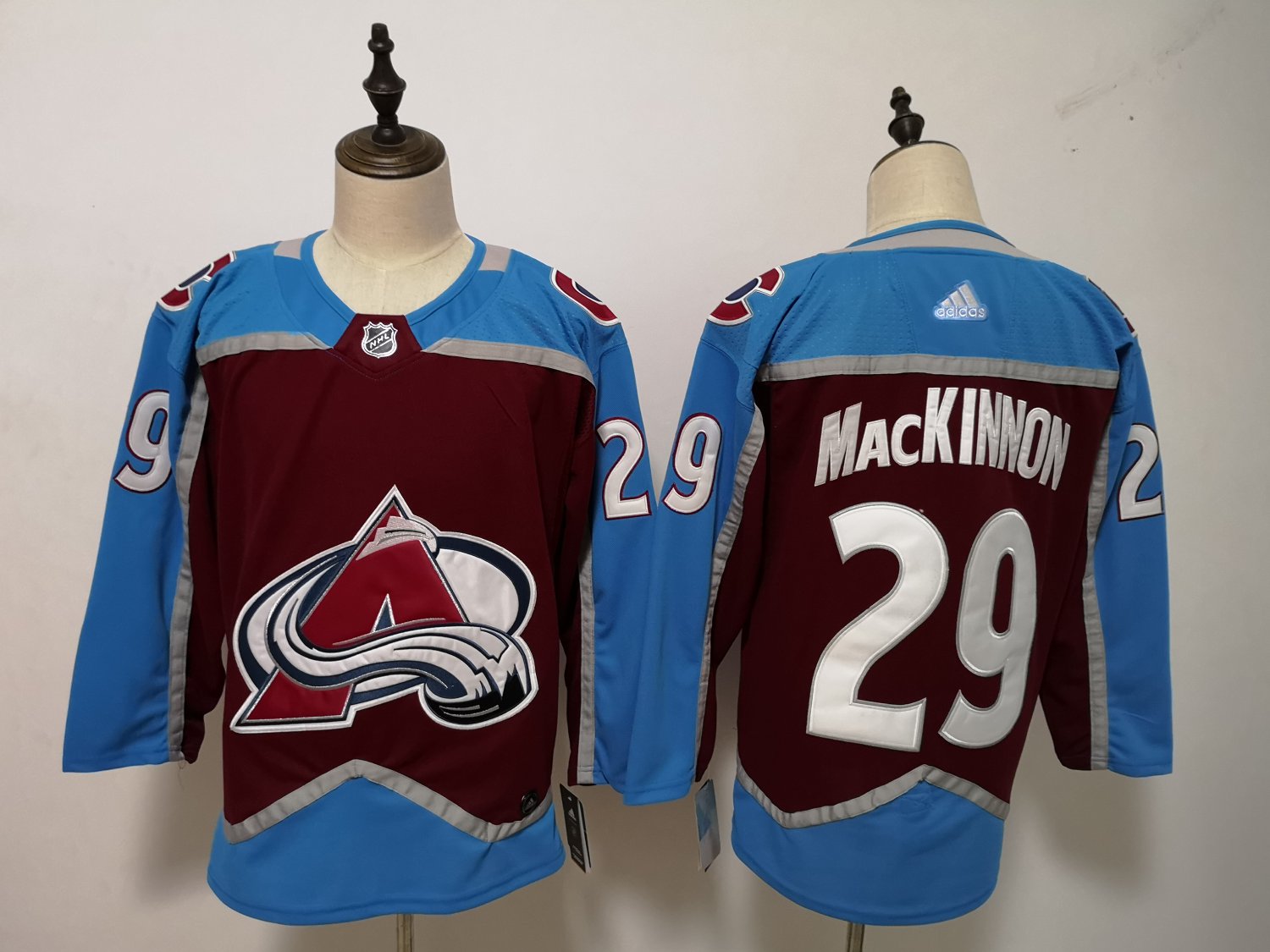 Mens Colorado Avalanche 29# Nathan MacKinnon Ice Hockey Jersey Red