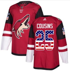 Mens Nick Cousins 25# Arizona Coyotes Ice Hockey Stitched Jersey Red