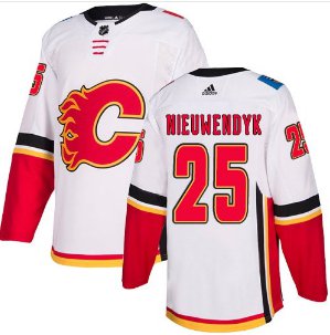 Mens Joe Nieuwendyk 25# Calgary Flames Ice Hockey Stitched Jersey White