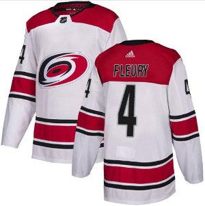Mens Haydn Fleury 4# Carolina Hurricanes Ice Hockey Stitched Jersey White