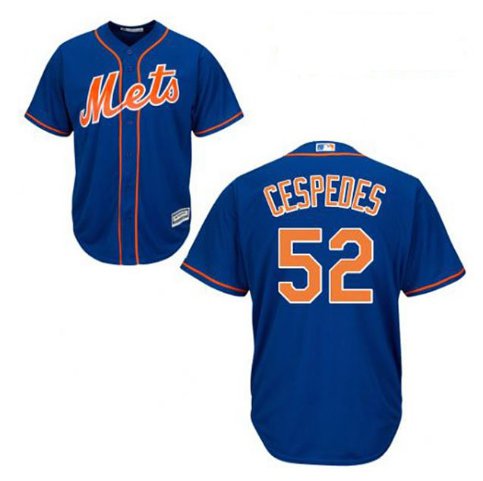Youth New York Mets #52 Yoenis Cespedes Blue Alternate cool Base Jersey