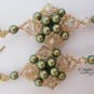 Iridescent Green & Topaz Pillows