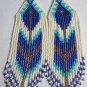 Blue Long Fringe Earrings