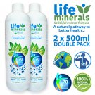 Life Minerals Double Pack 2 x 500ml, 70+ Plant Derived LIQUID Minerals, Pure Colloidal Minerals