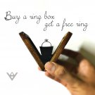 Engagement ring box - Slim ring box - Wooden ring box - Proposal ring box - Engraved ring box