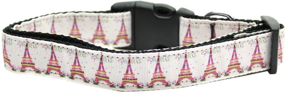 Eiffel Tower Nylon Dog Collar