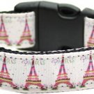 Eiffel Tower Nylon Dog Collar