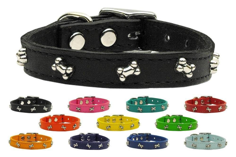 Bone Leather Dog Collar