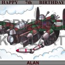 243 - LANCASTER BOMBER AEROPLANE - KOOLART PERSONALISED 10" X 7.5" EDIBLE ICING CAKE TOPPER