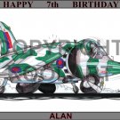 210 - HARRIER JUMP JET AEROPLANE - KOOLART PERSONALISED 10" X 7.5" EDIBLE ICING CAKE TOPPER