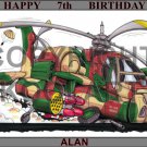 222 - LONGBOW AEROPLANE - KOOLART PERSONALISED 10" X 7.5" EDIBLE ICING CAKE TOPPER