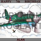 245 - MESSERSCHMITT AEROPLANE - KOOLART PERSONALISED 10" X 7.5" EDIBLE ICING CAKE TOPPER