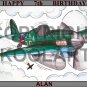 245 - MESSERSCHMITT AEROPLANE - KOOLART PERSONALISED 10" X 7.5" EDIBLE ICING CAKE TOPPER