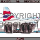 633 - CONCORDE AEROPLANE - KOOLART PERSONALISED 10" X 7.5" EDIBLE ICING CAKE TOPPER