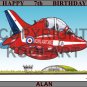3052 - RED ARROW AEROPLANE - KOOLART PERSONALISED 10" X 7.5" EDIBLE ICING CAKE TOPPER