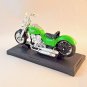 CLASSIC HARLEY TYPE BIKE,GREEN DIECAST MOTORMAX1/18MOTORCYCLE COLLECTOR'S MODEL