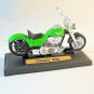 CLASSIC HARLEY TYPE BIKE,GREEN DIECAST MOTORMAX1/18MOTORCYCLE COLLECTOR'S MODEL