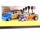 2-CAR SET, WILD WOOD ,BLUE/PURPLE HOTWHEELS 1:64 DIECAST CAR COLLECTOR'S MODEL