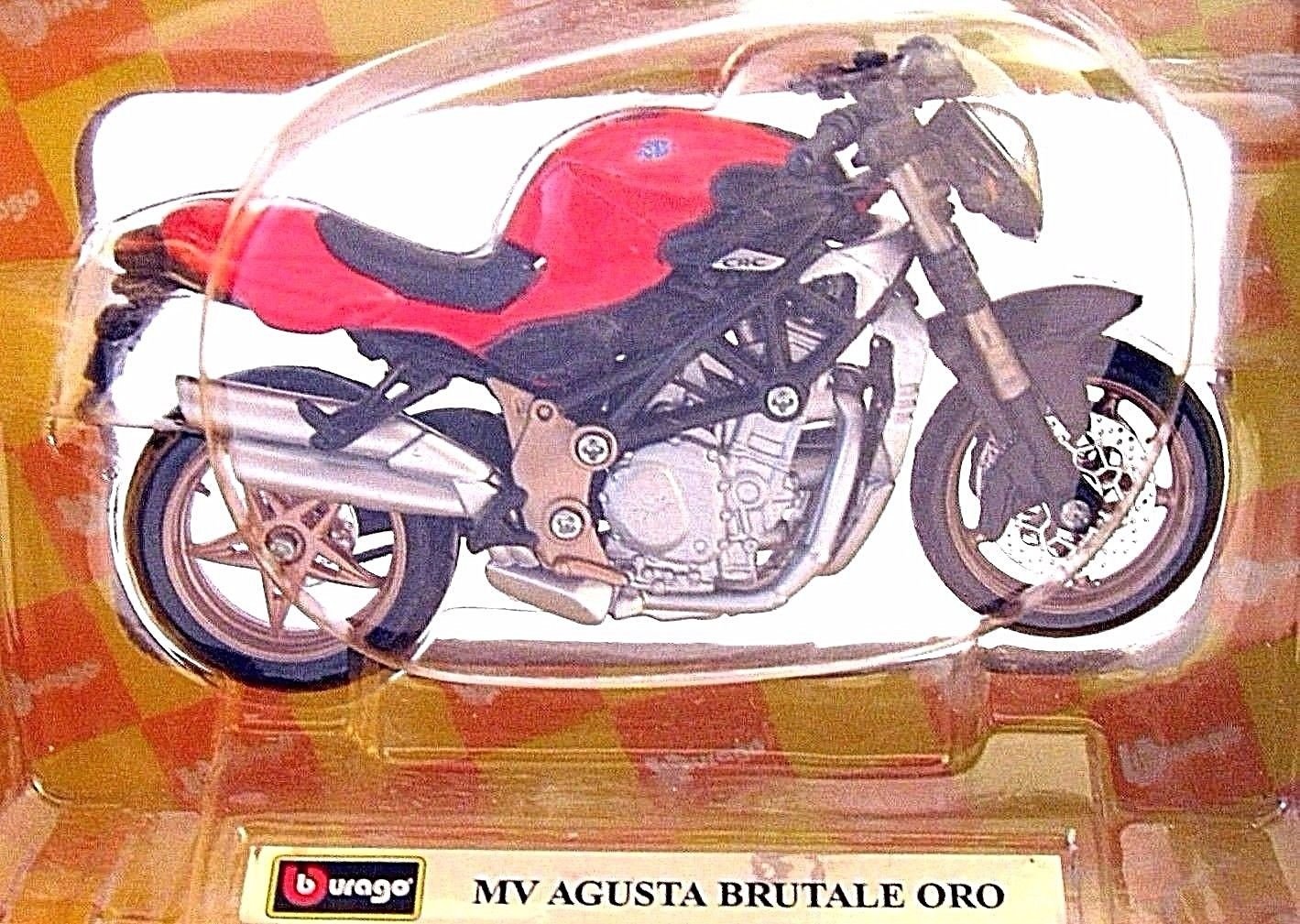 MV AGUSTA BRUTALE ORO ,BURAGO 1/18 DIECAST MOTORCYCLE COLLECTOR'S  MODEL , NEW