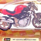 MV AGUSTA BRUTALE ORO ,BURAGO 1/18 DIECAST MOTORCYCLE COLLECTOR'S  MODEL , NEW