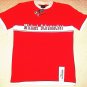 MICHAEL SCHUMACHER T-SHIRT, WITH LETTERING & LOGO RED/WHITE SIZE L- LARGE , NEW