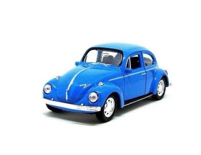 VOLKSWAGEN BEETLE (HARD TOP) BLUE WELLY 1:38 DIECAST CAR COLLECTOR'S MODEL, NEW