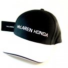 MCLAREN HONDA TEAM CAP FORMULA 1,CURVED PEAK CAP YEAR 2015 BLACK/WHITE, RARE,NEW MCLAREN HONDA TEAM CAP FORMULA 1,CURVED PEAK CAP YEAR 2015 BLACK/WHITE, RARE,NEW