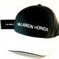 MCLAREN HONDA TEAM CAP FORMULA 1,CURVED PEAK CAP YEAR 2015 BLACK/WHITE, RARE,NEW