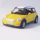 MINI COOPER - WELLY 1/38 YELLOW DIECAST CAR COLLECTOR'S MODEL,COLLECTIBLE ,NEW